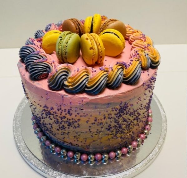 Colorful birthday cake