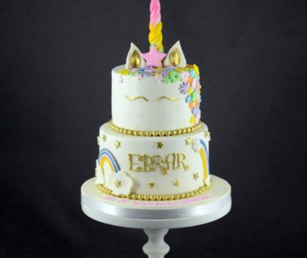 Two Tier Unicorn Cake